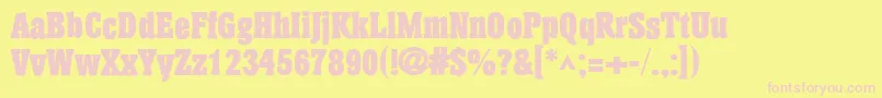 More about Dshansen Font Dshansen Font – Pink Fonts on Yellow Background