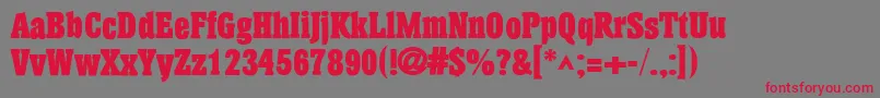 Dshansen Font – Red Fonts on Gray Background