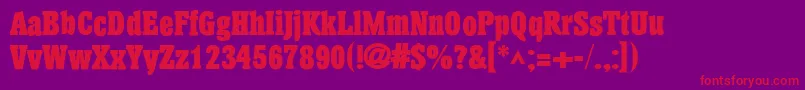 Dshansen Font – Red Fonts on Purple Background