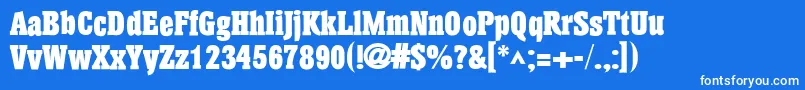 Weitere Informationen zur Dshansen-Schriftart Dshansen-Schriftart – Weiße Schriften auf blauem Hintergrund
