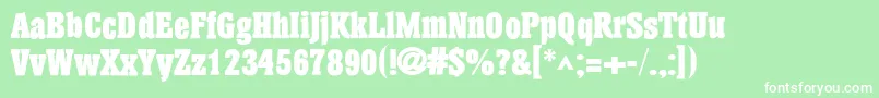 Dshansen Font – White Fonts on Green Background