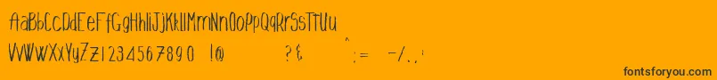 Talldrink Font – Black Fonts on Orange Background