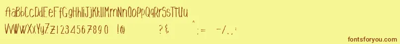 Talldrink Font – Brown Fonts on Yellow Background