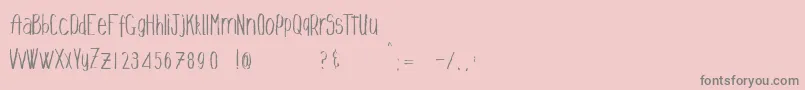 Talldrink Font – Gray Fonts on Pink Background