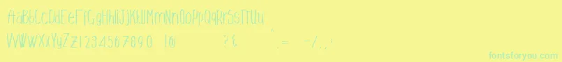 Talldrink Font – Green Fonts on Yellow Background