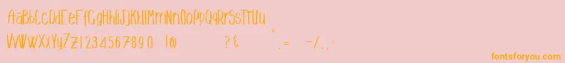 Talldrink Font – Orange Fonts on Pink Background