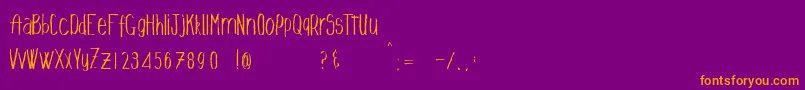 Talldrink Font – Orange Fonts on Purple Background