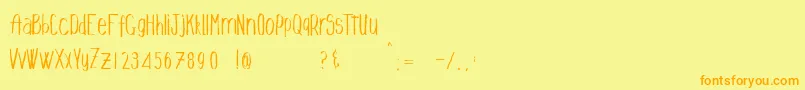 Talldrink Font – Orange Fonts on Yellow Background