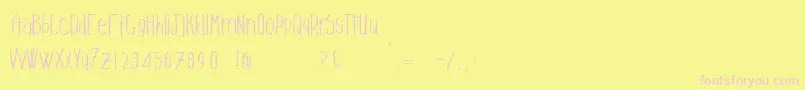 Talldrink Font – Pink Fonts on Yellow Background