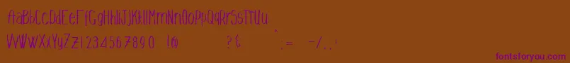 Talldrink Font – Purple Fonts on Brown Background