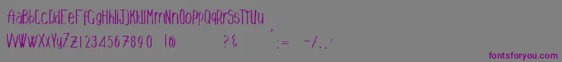 Talldrink-Schriftart – Violette Schriften auf grauem Hintergrund