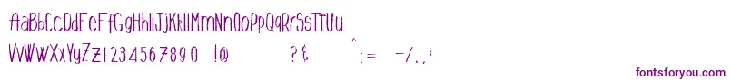 Talldrink-Schriftart – Violette Schriften auf weißem Hintergrund