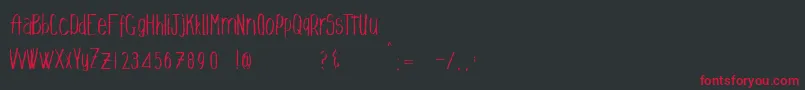 Talldrink Font – Red Fonts on Black Background