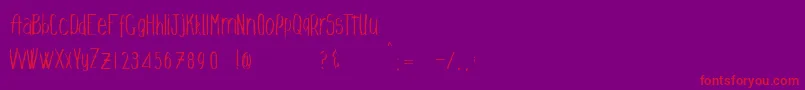 Talldrink Font – Red Fonts on Purple Background