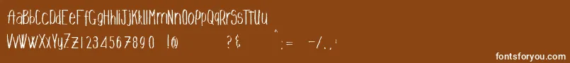 Talldrink Font – White Fonts on Brown Background