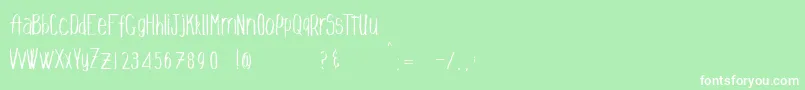 Talldrink Font – White Fonts on Green Background