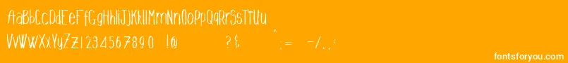 Talldrink Font – White Fonts on Orange Background