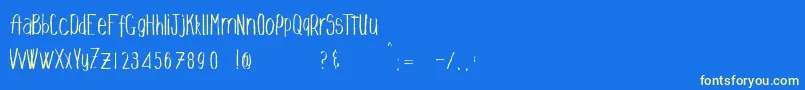 Talldrink Font – Yellow Fonts on Blue Background