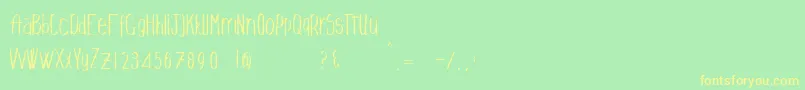 Talldrink Font – Yellow Fonts on Green Background