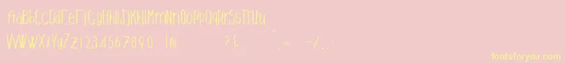 Talldrink Font – Yellow Fonts on Pink Background