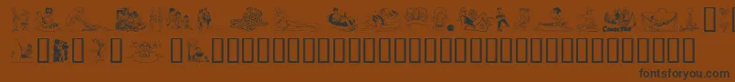フォントRandr – 黒い文字が茶色の背景にあります