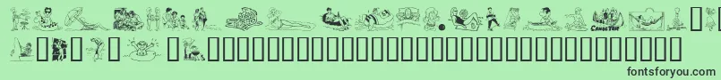 フォントRandr – 緑の背景に黒い文字