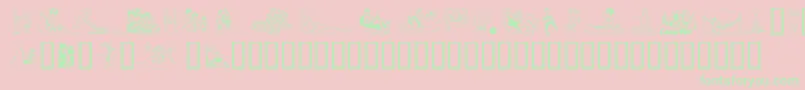 Randr Font – Green Fonts on Pink Background