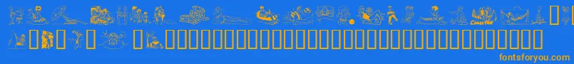 Шрифт Randr – оранжевые шрифты на синем фоне