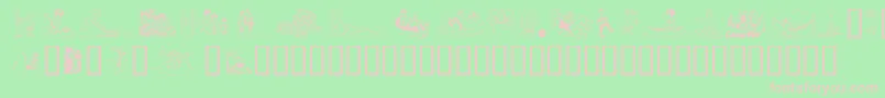 Weitere Informationen zur Randr-Schriftart Randr-Schriftart – Rosa Schriften auf grünem Hintergrund