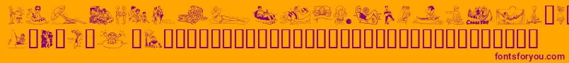 Шрифт Randr – фиолетовые шрифты на оранжевом фоне