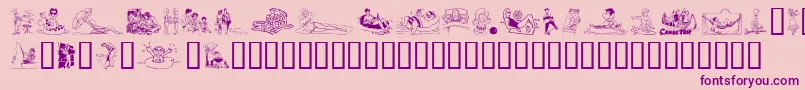 Шрифт Randr – фиолетовые шрифты на розовом фоне