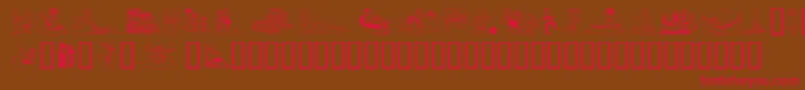 Randr Font – Red Fonts on Brown Background