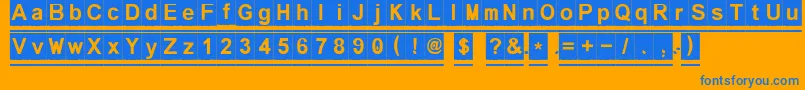 Melonseedless Font – Blue Fonts on Orange Background