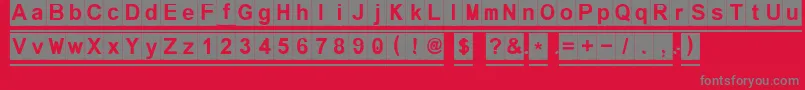 Melonseedless Font – Gray Fonts on Red Background