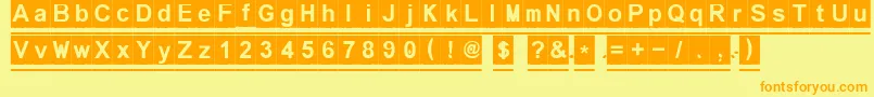 Melonseedless Font – Orange Fonts on Yellow Background