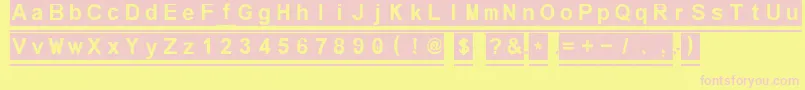 Melonseedless Font – Pink Fonts on Yellow Background