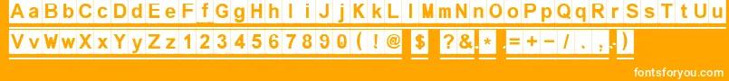 Melonseedless Font – White Fonts on Orange Background