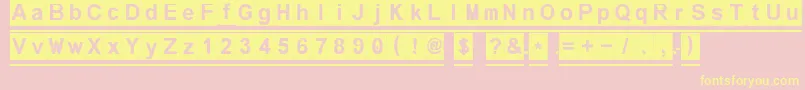 Melonseedless Font – Yellow Fonts on Pink Background