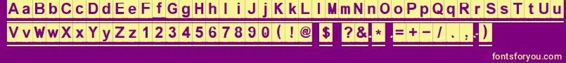 Melonseedless Font – Yellow Fonts on Purple Background