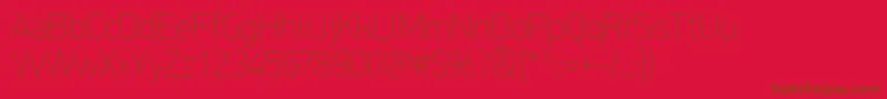 fuente PfdindisplayproExtrathin – Fuentes Marrones Sobre Fondo Rojo