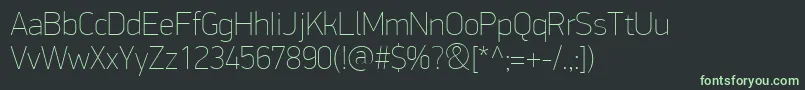 fuente PfdindisplayproExtrathin – Fuentes Verdes Sobre Fondo Negro