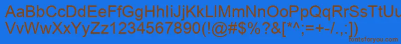 ArialUnicodeMs Font – Brown Fonts on Blue Background