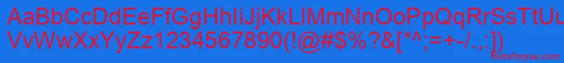 ArialUnicodeMs Font – Red Fonts on Blue Background