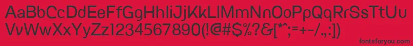 フォントFvgranadaRegular – 赤い背景に黒い文字