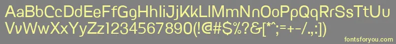 Шрифт FvgranadaRegular – жёлтые шрифты на сером фоне