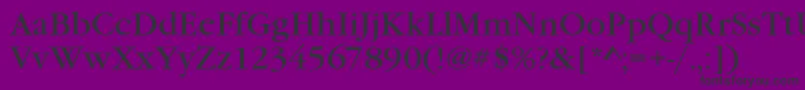 GaramondItcTBook-Schriftart – Schwarze Schriften auf violettem Hintergrund