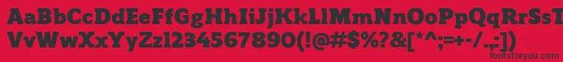 フォントReganslabBlack – 赤い背景に黒い文字