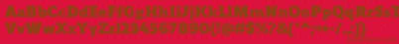 ReganslabBlack Font – Brown Fonts on Red Background