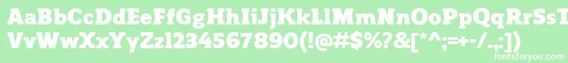 ReganslabBlack Font – White Fonts on Green Background