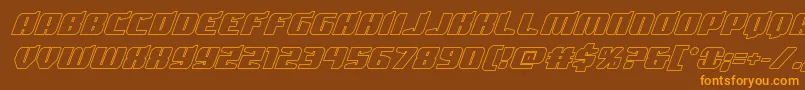Spartacoout Font – Orange Fonts on Brown Background